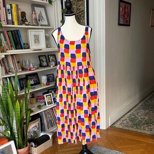 Nooworks Colorful Checkered Midi Dress